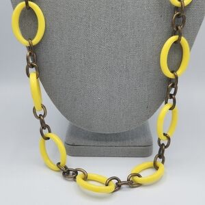 5 for $25! J. Crew Yellow Chain Link Statement Necklace